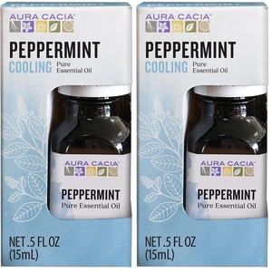 image:imageAura Cacia 100 Pure Peppermint Essential Oil 100 Pure Therapeutic Grade 15 ml in Box Mentha piperita05 Fl Oz Pack of 2