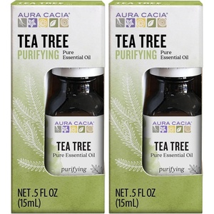 image:imageAura Cacia 100 Pure Tea Tree Essential Oil 100 Pure Therapeutic Grade 15 ml in Box Melaleuca alternifolia05 Fl Oz Pack of 2