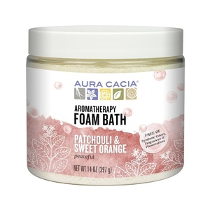 image:imageAura Cacia Aromatherapy Foam Bath Peaceful Patchouli and Sweet Orange 14 ounce jarPeaceful Patchouli and Sweet Orange
