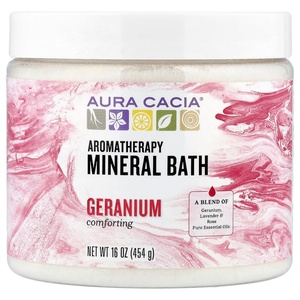 image:imageAura Cacia Aromatherapy Mineral Bath Comforting Geranium 16 Ounce jar Pack of 21