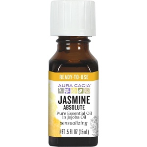 image:imageAura Cacia German Chamomile Essential Oil in jojoba Oil  05 fl oz  Matricaria recutitaJasmine Absolute