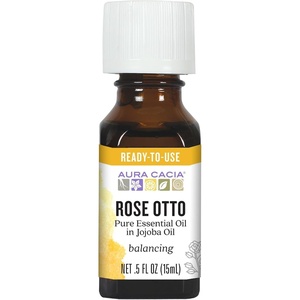 image:imageAura Cacia German Chamomile Essential Oil in jojoba Oil  05 fl oz  Matricaria recutitaRose Otto
