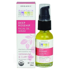 image:imageAura Cacia Organic Deep Rosehip Facial Serum 1Ounce Soothing MoisturePreserving Oil Pure Free From Synthetic Additives