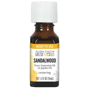 image:imageAura Cacia ReadytoUse Sandalwood Essential Oil in Jojoba Oil 05 Fl Oz for Aromatherapy and Skin Care