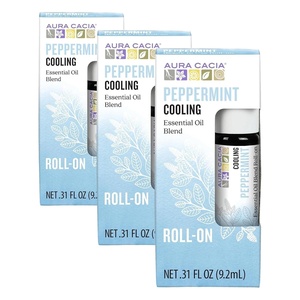 image:imageAura Cacia RollOn Essential Oil Blend Peppermint 031 Ounce031 Fl Oz Pack of 3